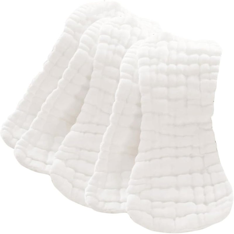 5 قطع من حفاضات الشاش القطنية القابلة لإعادة الاستخدام قابلة للغسيل وماصة ومقاومة للتسرب للأطفال حديثي الولدة أولاد وبنات - Image 1